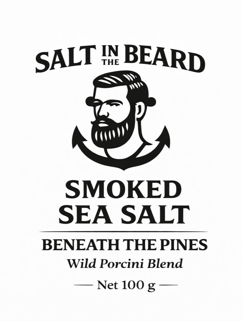 Beneath the Pines – Large Flake Smoked Sea Salt with Porcini (100g)