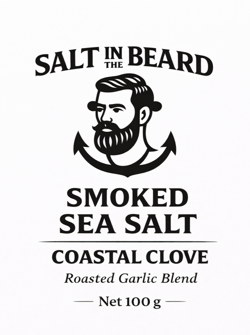 Coastal Clove – Large Flake Smoked Sea Salt with Roasted Garlic (100g)