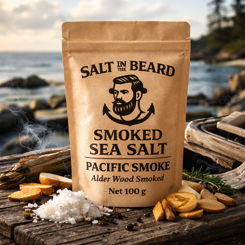 Pacific Smoke – Large Flake Alder Wood Smoked Sea Salt (100g)