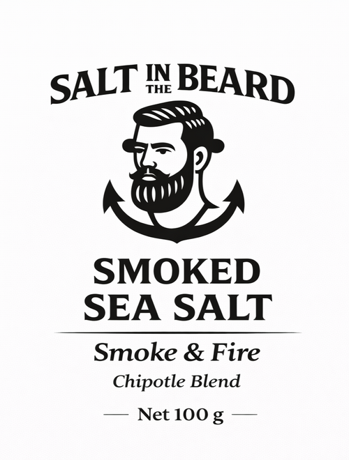 Smoke & Fire – Large Flake Smoked Sea Salt with Chipotle (100g)