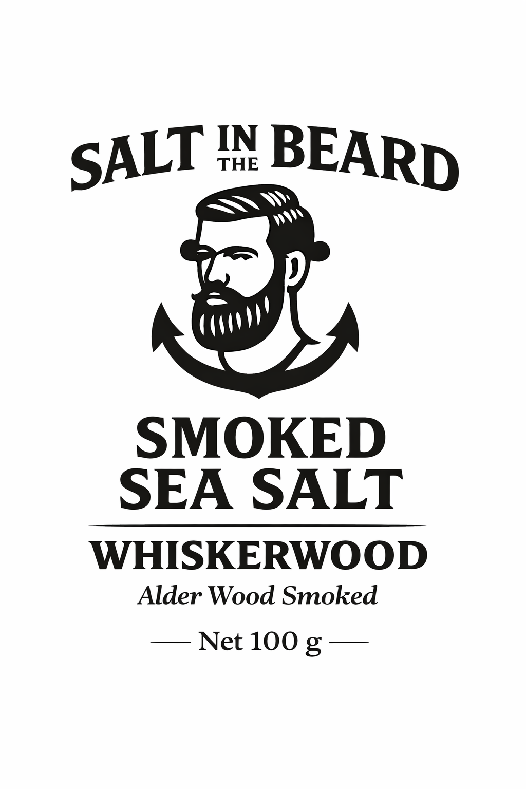 Whiskerwood – Large Flake Alder Wood Smoked Sea Salt with Herbs (100g)